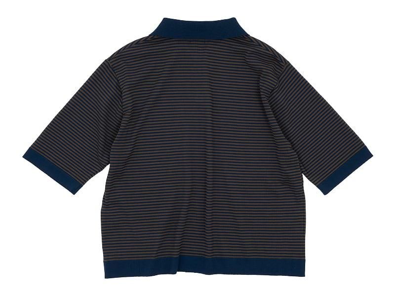 maillot mature border polo NAVYBROWN