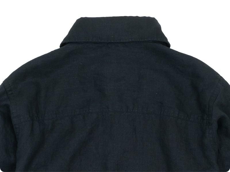 LOLO リネンプルオーバーシャツ 長袖 BLACK LOLO通販・取扱い