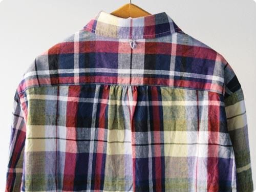 maillotmadras check B.D. shirts PURPLE MADRAS