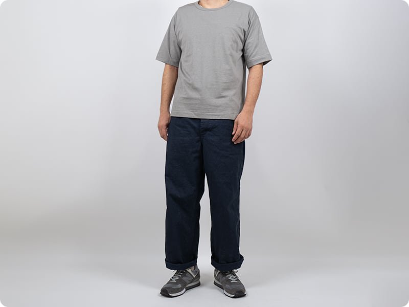 TUKI painter pants garment dyed 37NAVY BLUE