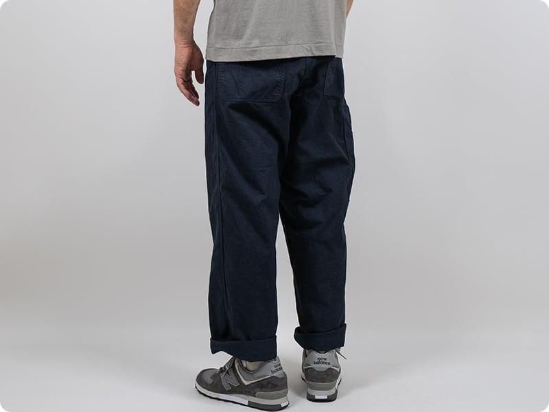 TUKI painter pants garment dyed 37NAVY BLUE
