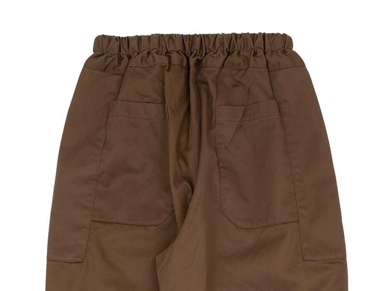homspun 高密度ウェポン ギャザーパンツ ブラウン homspun 通販