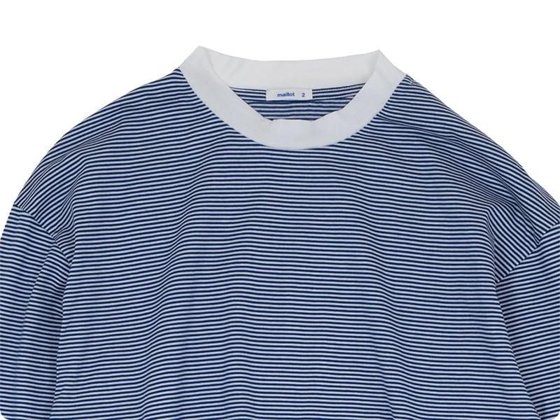 maillot narrow border crew long-T WHITEROYAL