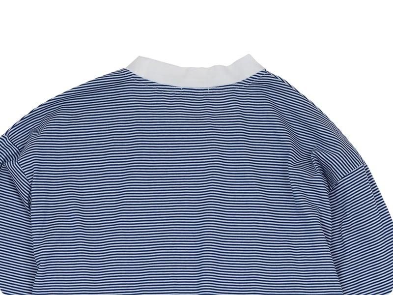 maillot narrow border crew long-T WHITEROYAL