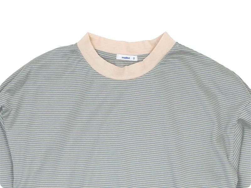 maillot narrow border crew long-T BEIGESAX
