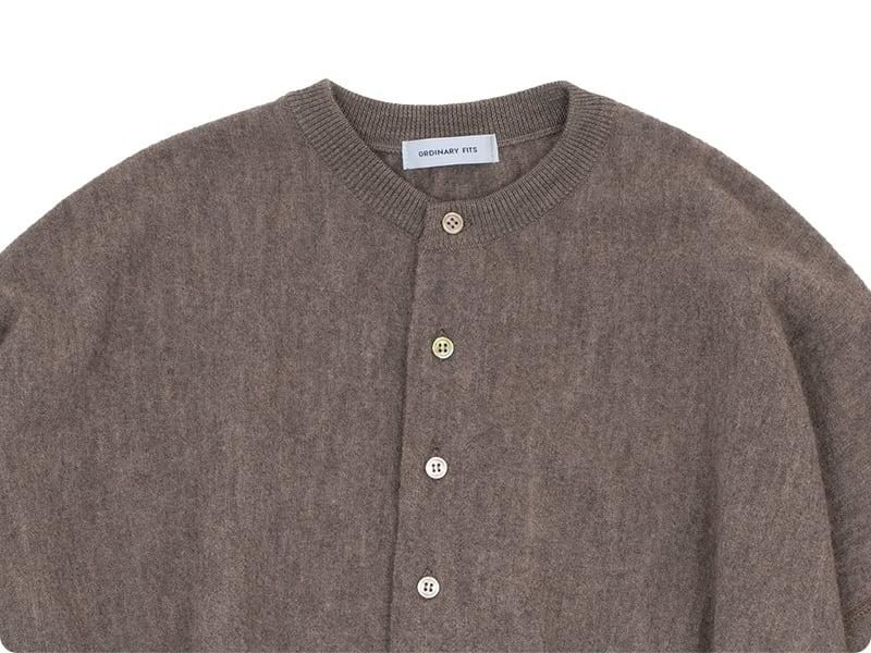 ordinary fits BARBER CARDIGAN KNIT MOCA