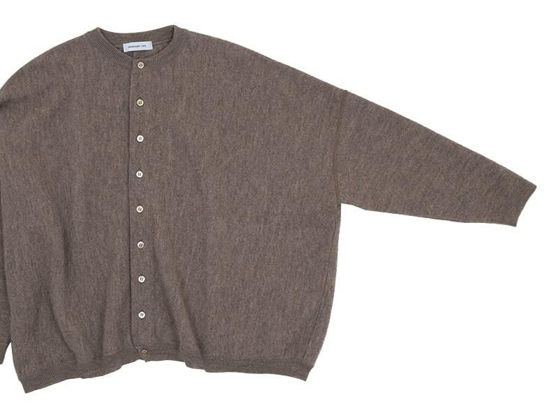 ordinary fits BARBER CARDIGAN KNIT MOCA