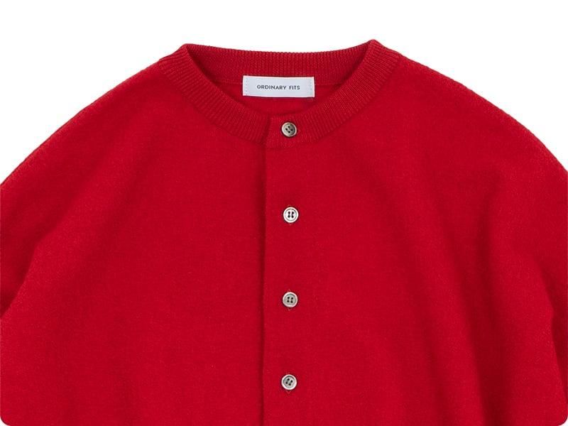 ordinary fits BARBER CARDIGAN KNIT RED
