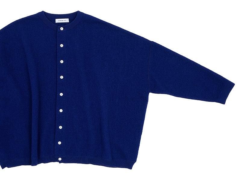 ordinary fits BARBER CARDIGAN KNIT BLUE