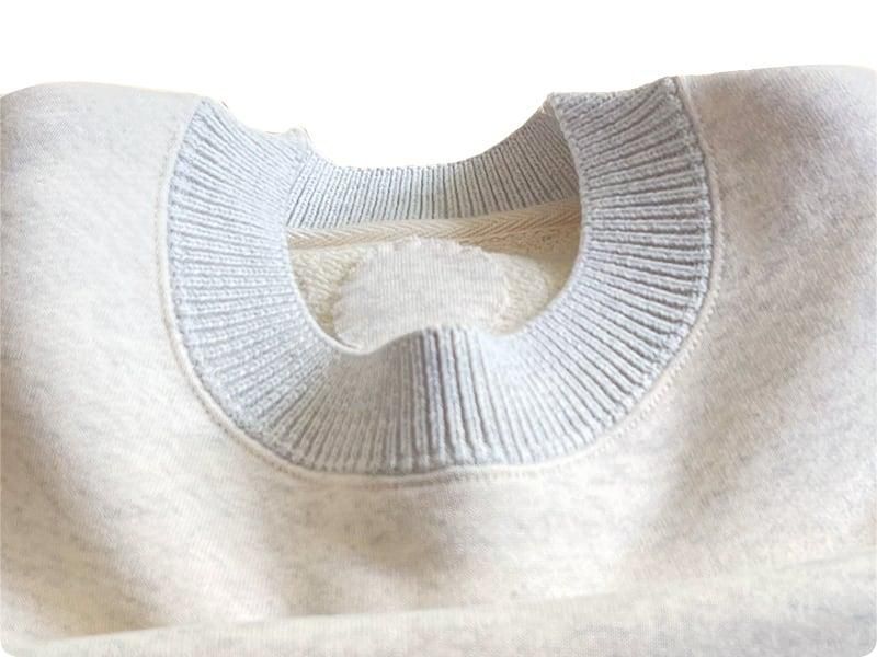 Atelier d'antan DornʥɥCotton Silk Sweat Crew LIGHT GRAY