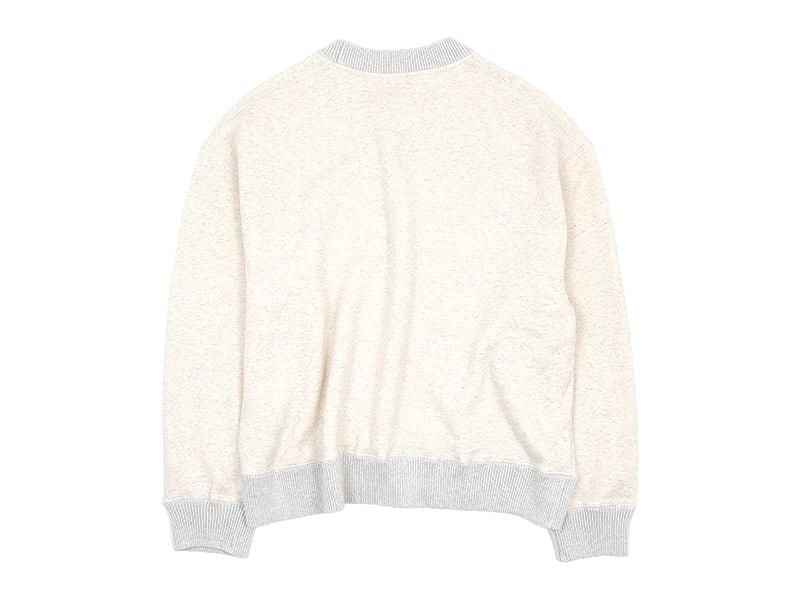 Atelier d'antan DornʥɥCotton Silk Sweat Crew LIGHT GRAY