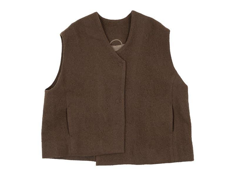 Atelier d'antan Grecoʥ쥳 Wool Vest BROWN