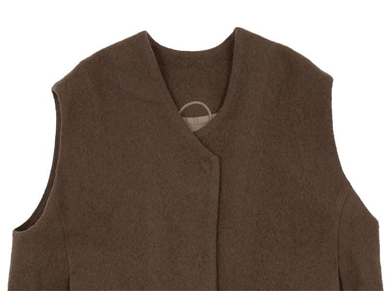 Atelier d'antan Grecoʥ쥳 Wool Vest BROWN