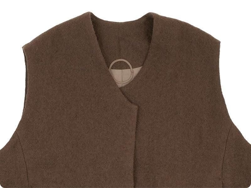 Atelier d'antan Grecoʥ쥳 Wool Vest BROWN