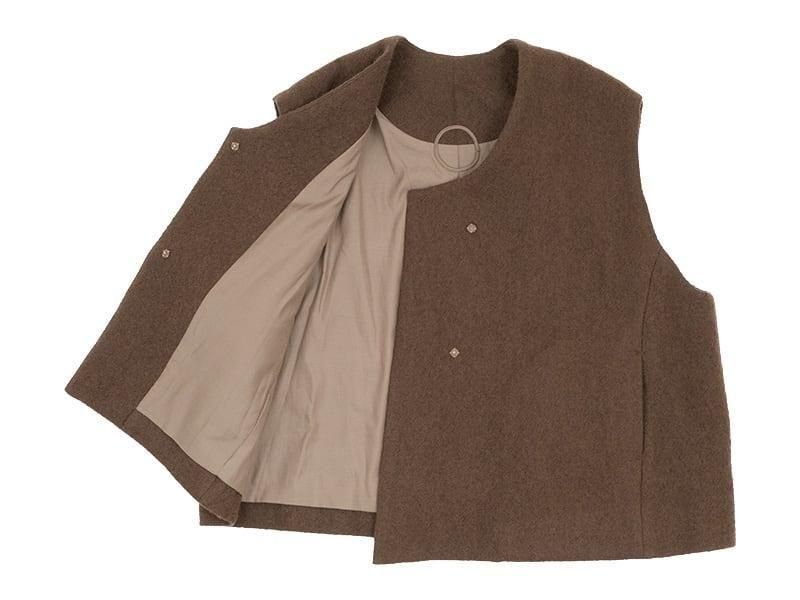 Atelier d'antan Grecoʥ쥳 Wool Vest BROWN
