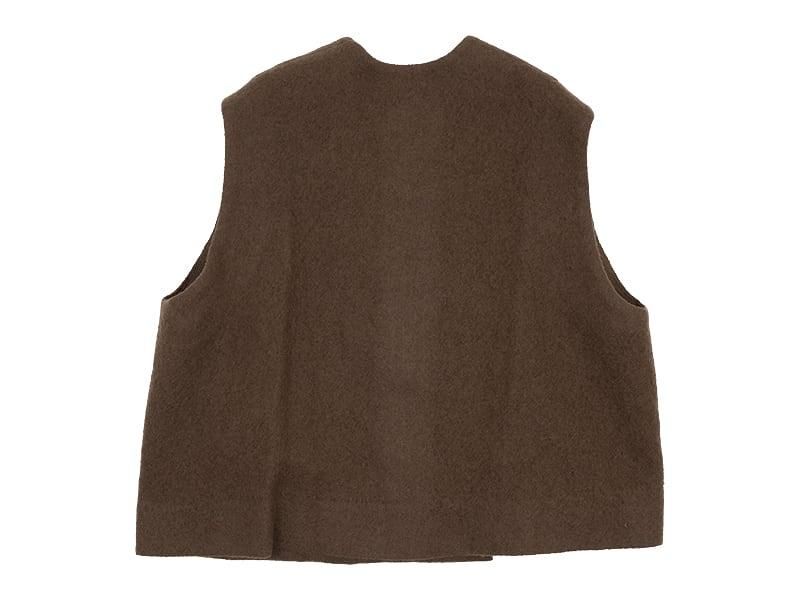 Atelier d'antan Grecoʥ쥳 Wool Vest BROWN