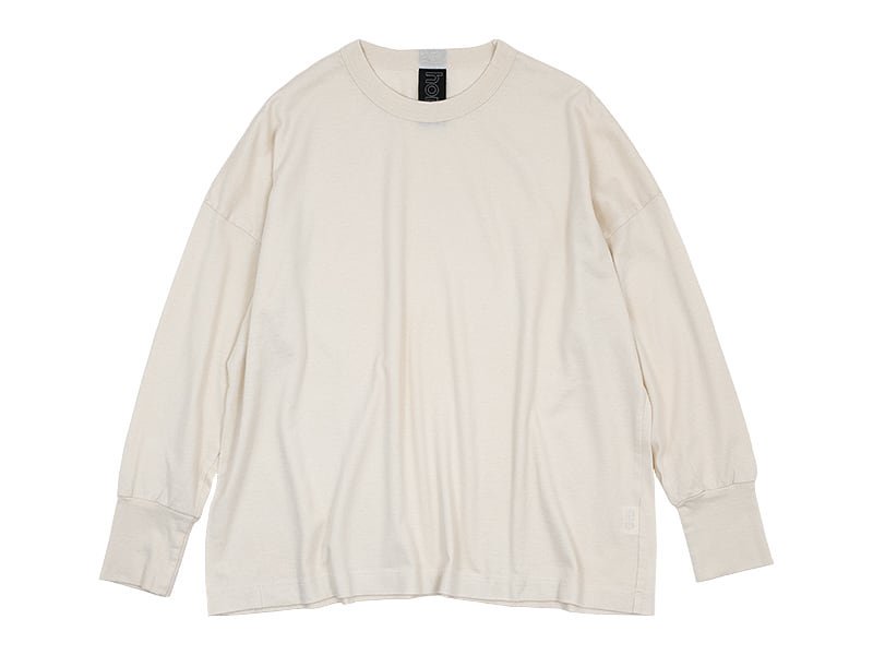 TOUJOURS Big Henley Neck Shirt WHITE BACK 【KM29BS01】 TOUJOURS（トゥジュー）通販・取扱い  rusk（ラスク）