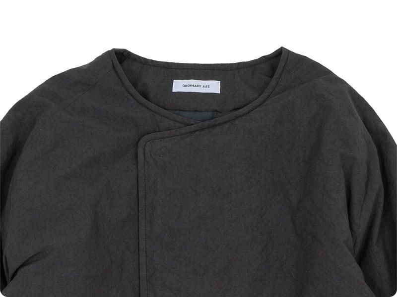ordinary fits QUILT SHORT JACKET CHARCOAL