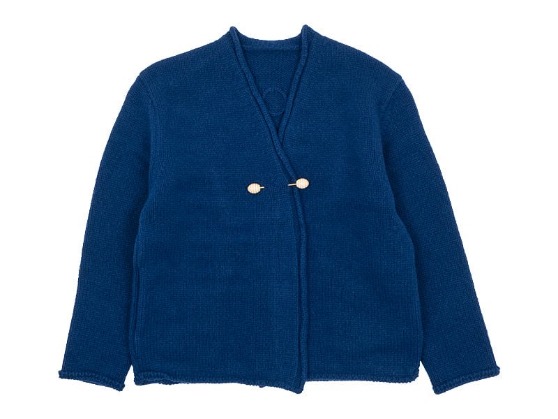 Atelier d'antan Degasʥɥ Wool Knit Cardigan BLUE