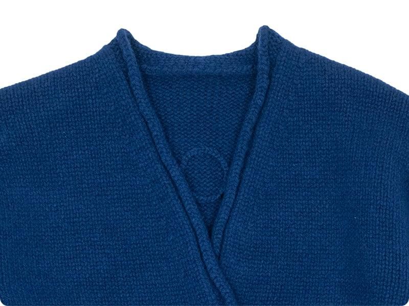 Atelier d'antan Degasʥɥ Wool Knit Cardigan BLUE