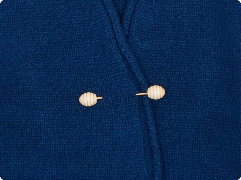Atelier d'antan Degasʥɥ Wool Knit Cardigan BLUE