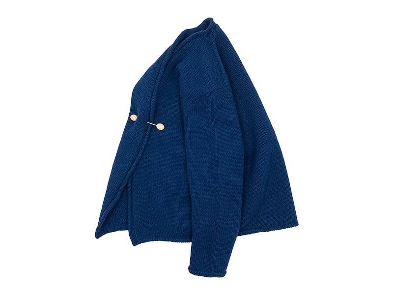 Atelier d'antan Degasʥɥ Wool Knit Cardigan BLUE
