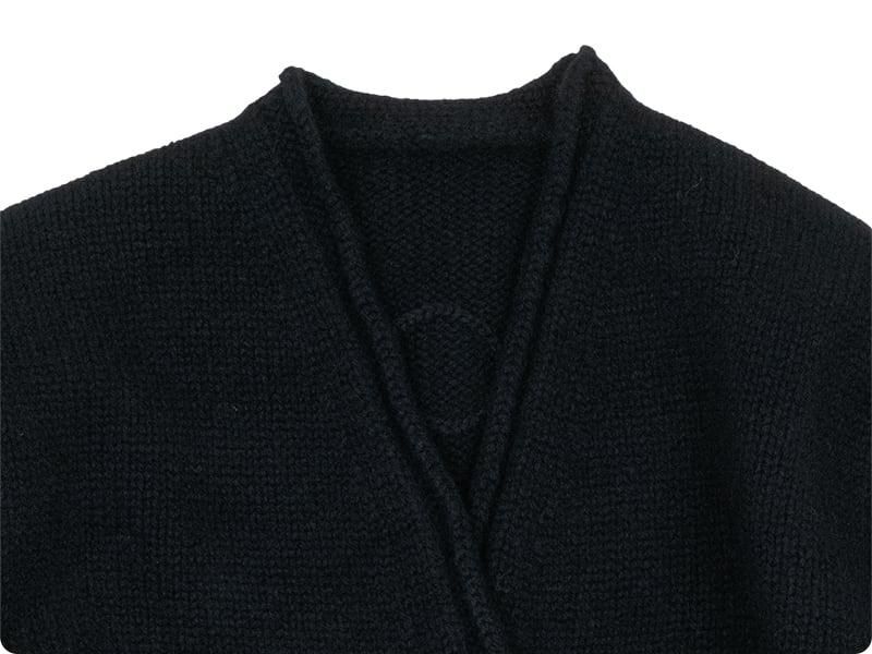 Atelier d'antan Degasʥɥ Wool Knit Cardigan BLACK