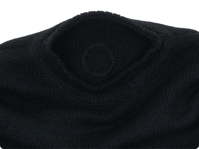 Atelier d'antan Rubinʥӥ Wool Knit Crew BLACK