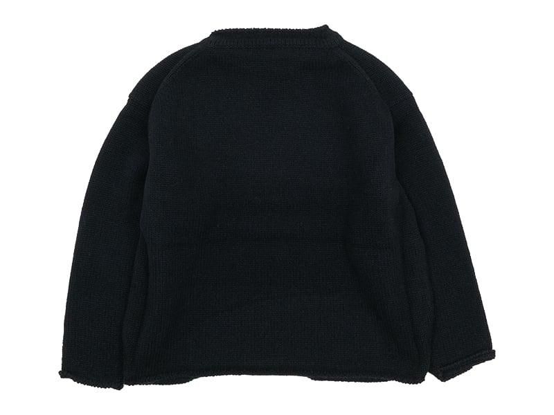 Atelier d'antan Rubinʥӥ Wool Knit Crew BLACK