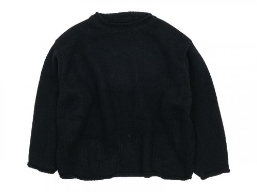 Atelier d'antan Rubinʥӥ Wool Knit Crew BLACK