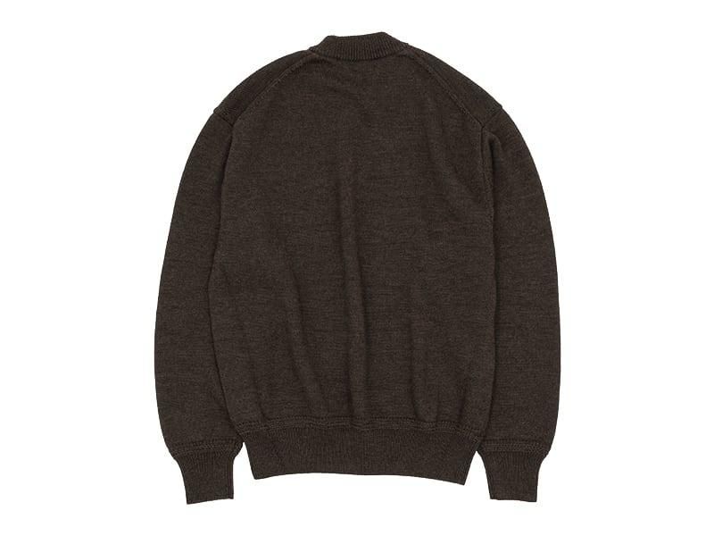 ENDS and MEANS Crew Neck Knit Dark Brown