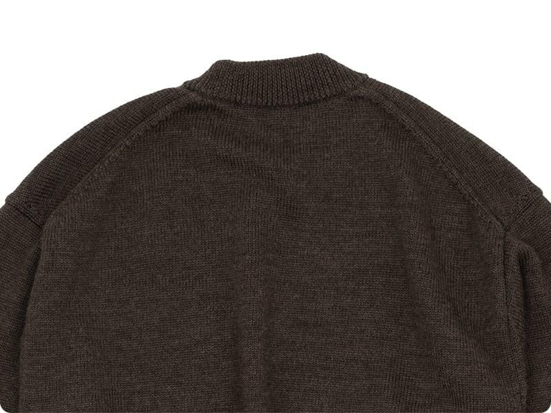 ENDS and MEANS Crew Neck Knit Dark Brown