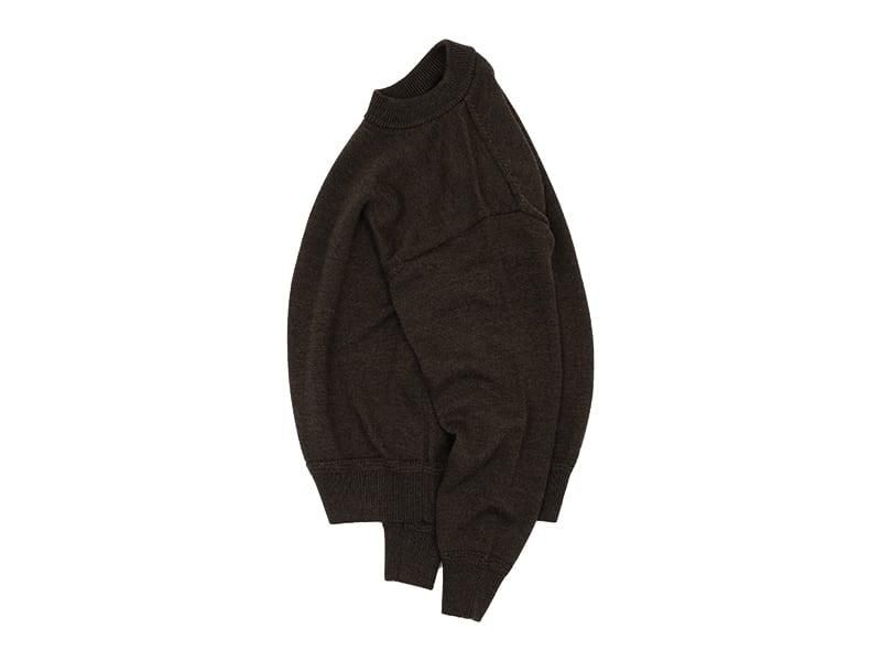 ENDS and MEANS Crew Neck Knit Dark Brown