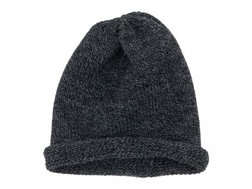 ENDS and MEANS Roll Up Wool Knit Cap Mix Chacoal