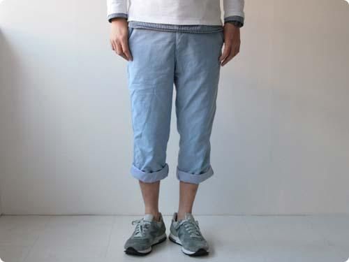 dip Double layer cropped pantsLIGHT BLUE