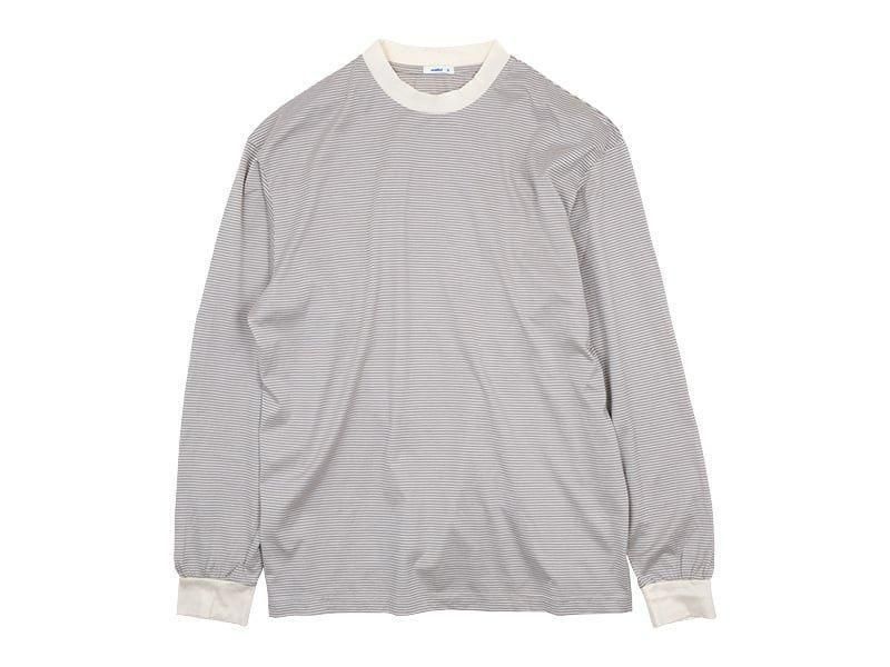 maillot narrow border crew long-T ECRUBEIGE
