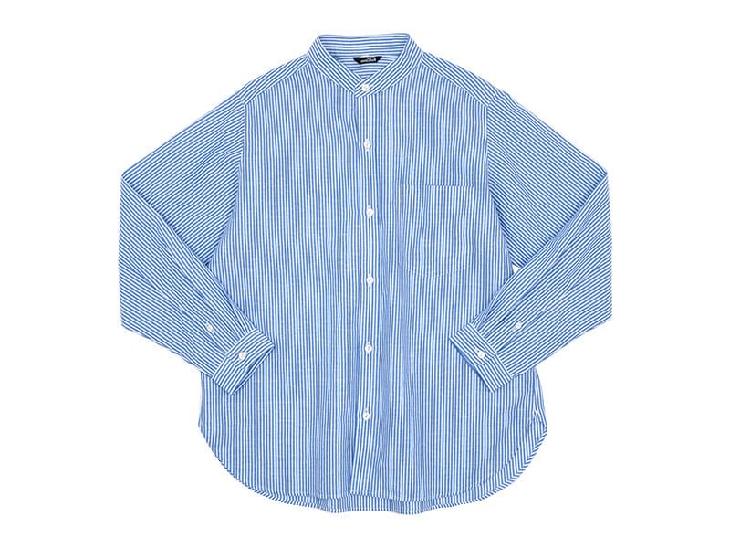 maillot mature linen stripe stand shirt STRIPE