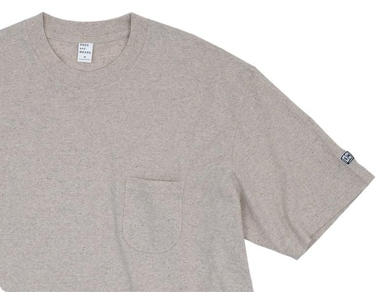 ENDS and MEANS Pocket Tee Solid Porridge