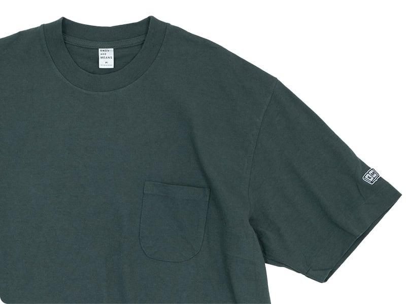 ENDS and MEANS Pocket Tee Solid Dull Green