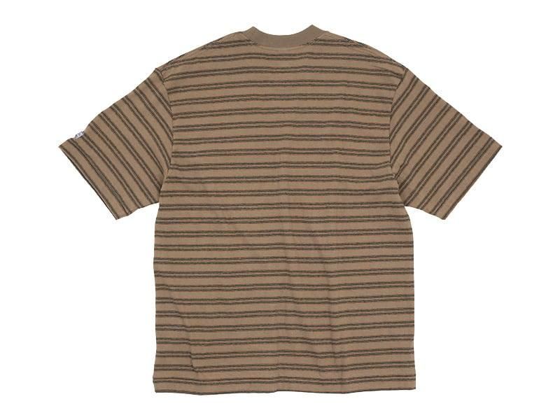 ENDS and MEANS Pocket Tee Striped Brown