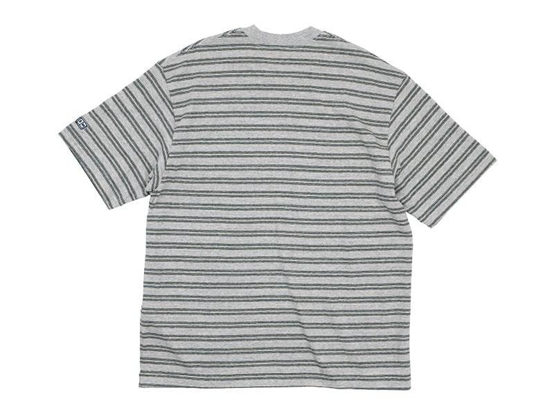 ENDS and MEANS Pocket Tee Striped Ash Gray