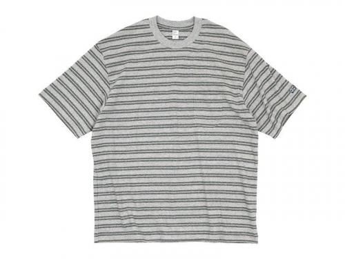 ENDS and MEANS Pocket Tee Striped Brown ENDS and MEANS通販