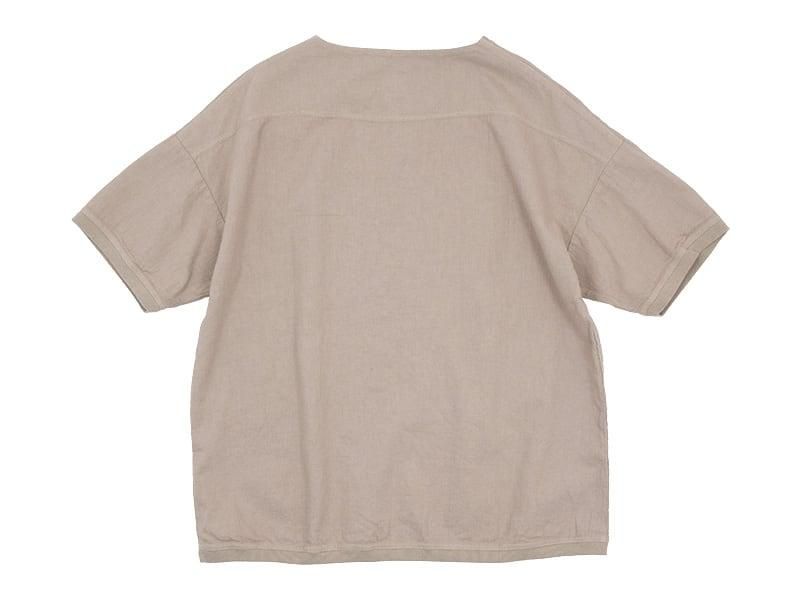 maillot linen rich shirt-Tee BEIGE