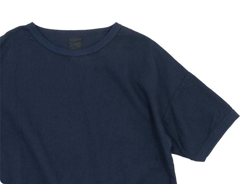 maillot linen rich shirt-Tee NAVY