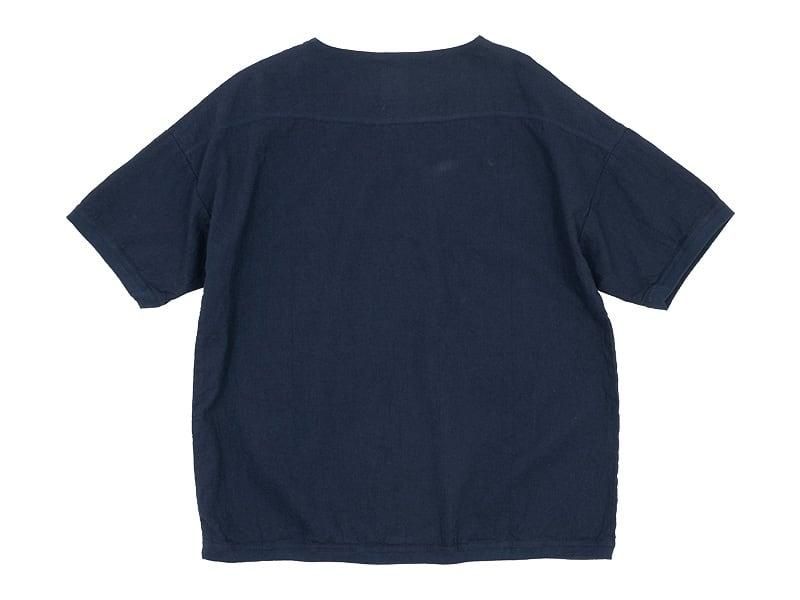 maillot linen rich shirt-Tee NAVY