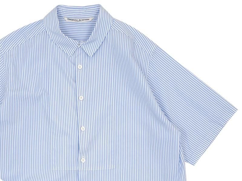 Charpentier de Vaisseau Scot Cotton H/S Shirt LIGHT BLUE STRIPE