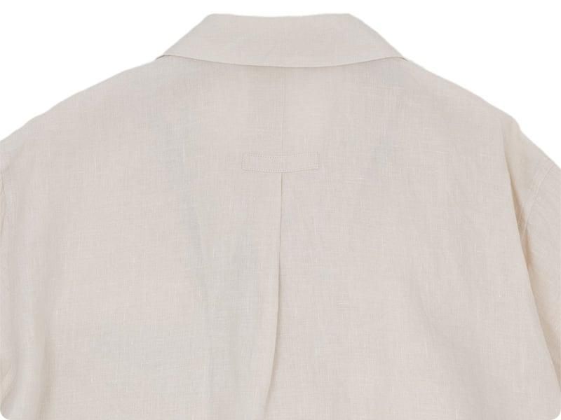 Charpentier de Vaisseau Silas Linen Open Collar Shirt BEIGE