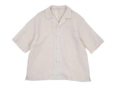 Charpentier de Vaisseau Silas Linen Open Collar Shirt BEIGE