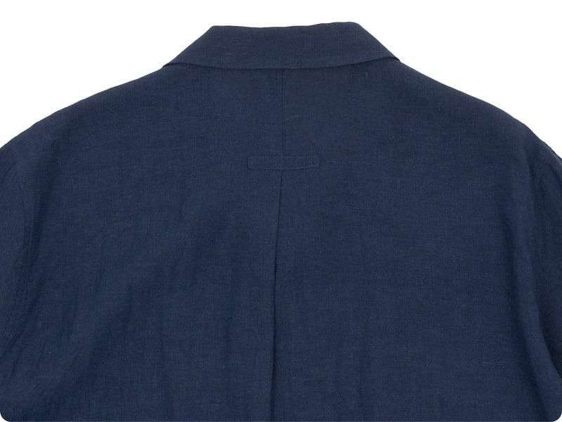 Charpentier de Vaisseau Silas Linen Open Collar Shirt NAVY