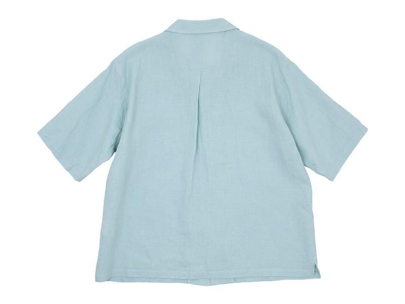 Charpentier de Vaisseau Silas Linen Open Collar Shirt LIGHT GREEN
